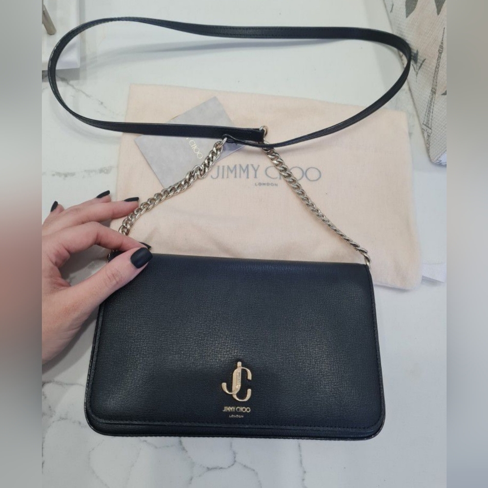 jimmy choo calf leather palace crossbody bag